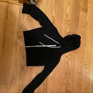 Black cropped zip up